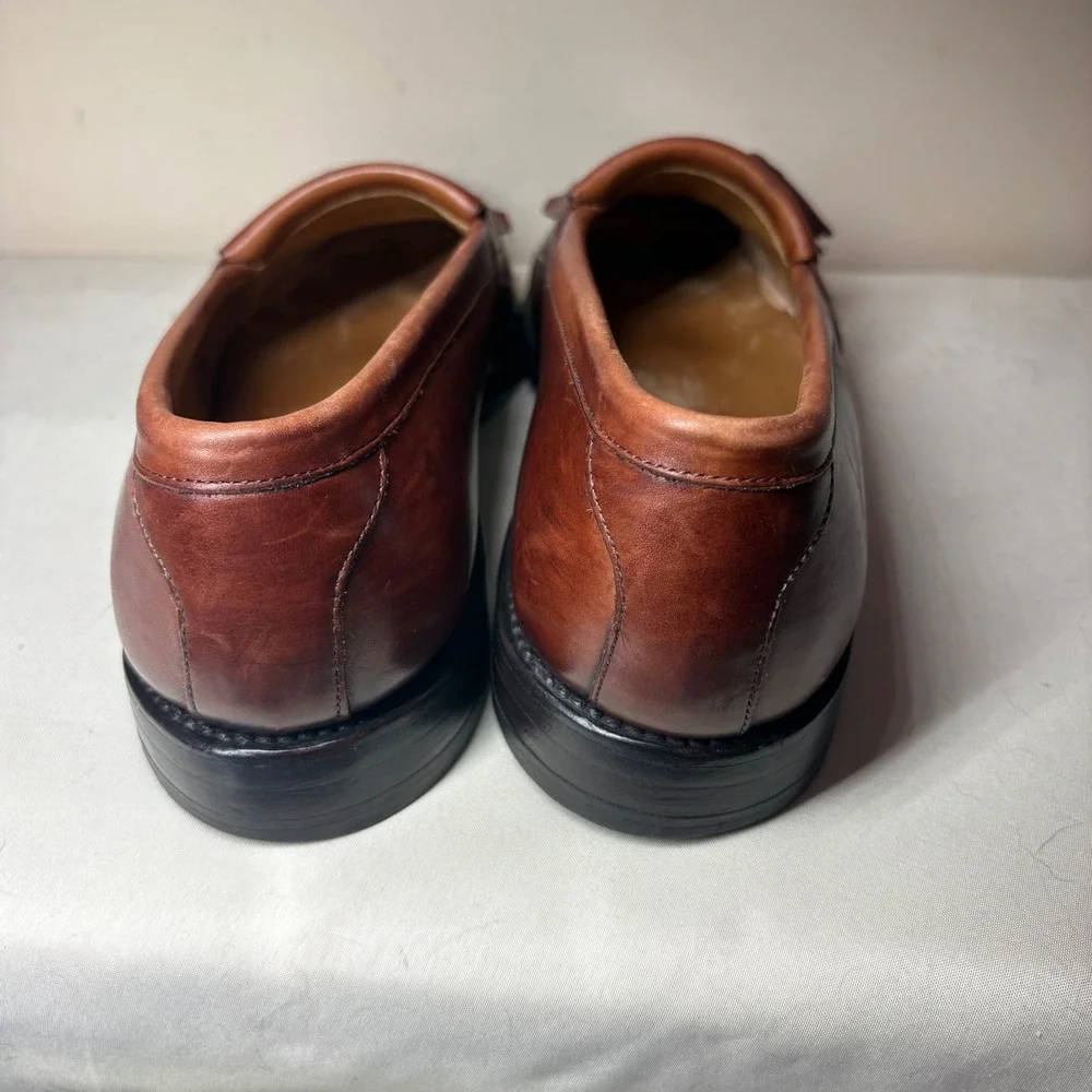 Allen Edmonds Mens Newport 1469 Brown Leather Tassel Kiltie Loafers Size 8 D